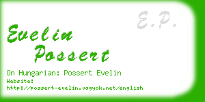 evelin possert business card